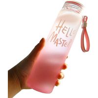 1 bouteille d'eau en verre dépoli