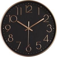 Wanduhr, 30 cm, leise, Quarz, batteriebetrieben, mit ABS-Rahmen, geeignet für Kinder/Wohnzimmer/Schlafzimmer/Küche/Büro/Dekoration