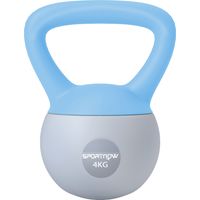 SPORTNOW 4KG Kettlebell w/ Soft Body, Non-Slip Handle, Light Blue and Grey