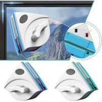 Nettoyeur de vitres magnétique double vitrage, brosse de nettoyage de vitres double face, convient aux vitres de 3 à 8 mm, nettoyeur de vitres intérieures avec corde anti-chute.