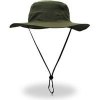 Chapeau de soleil pliable type bob, coloris vert militaire, protection solaire