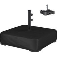 Base para Sombrilla con Funda Bolsas de Arena Pie para Sombrilla Postes Ø48 mm Rellenable Arena 80kg Arena Húmeda 90 kg