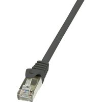 LogiLink CP2073S RJ45 Patchkabel CAT 6 F/UTP 5.00 m Schwarz mit Rastnasenschutz 1 St.