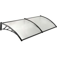 Werka Pro – Marquise en polycarbonate 2 panneaux 80 x 300 cm – Traitement anti-UV – Structure en ABS – Pour entrées protégées des intempéries - PRO 80 X