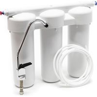Naturewater Filtro dell'acqua a 3 livelli NW-PRG03, con cartucce filtranti da 254 mm, con rubinetto