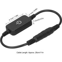 2 pièces variateur tactile LED pour ruban monochrome 5V-24V, interrupteur de gradation