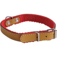 Collier pour chien en cuir doublé, 16 mm, longueur 37 cm, Ilcampo 07660