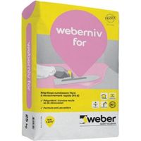 Weber – Ragréage carrelage 11101429 – Autolissant pour sols intérieurs – Recouvrable après 3h – Sac 25 kg – Formule anti-poussière