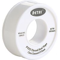 PTFE Teflon Threaded Sealing Tape Adhesive Plumbers Water Tight 12m x 12mm