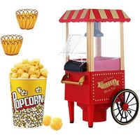 Machine À Pop-Corn, Machine À Pop-Corn À Air Chaud 1200W Machine À Pop-Corn Automatique, Machine À Pop-Corn À Chariot De Ménage A97
