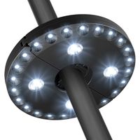 Lampe pour Parasol de Jardin, lampe de parasol d'ombrelle avec 28 ampoules LED, lampe fixé sur pied ou être suspendue, 3 mode de switch pour régler la lumière-Fei Yu