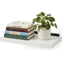 Wall Shelf With Metal Bracket - Wall-Mounted Floating