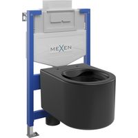 Mexen set incasso WC telaio Fenix XS-U con vaso WC Sofia, nero opaco - 6853354XX85
