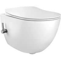 Creavit Toilette Suspendu - 35.3x51cm - douchette bidet eau froide - sans bride - blanc brilliant