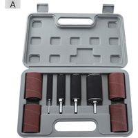 Kit de lijadora de tambor, kit de lijadora de tambor, kit de herramientas de lijado de tambor, juego de herramientas de lijado de husillo, 20 piezas de manguitos con estuche para taladro