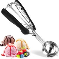 IJslepelschep, roestvrij staal, 5 cm, ijslepelschep, ijstang voor ijsballen, pureelepel voor ijs, meloen, gehaktballen, cake, deeg, koekjes, koekjesdeeg, rijst