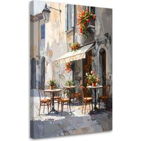 Image sur Toile, Architecture des cafés parisiens,40x60