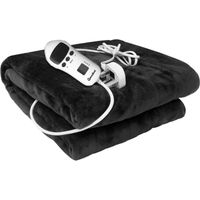 Fleece heated electric blanket - Charcoal