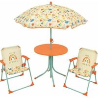 Fun-House Gartenmöbelset für Kinder, gelb-orange, 4 Teile