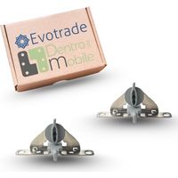 Fixations Frontales Tiroir Supra Indaux en Acier – Compatible Hafele – avec Insert en Plastique, 2 Pièces