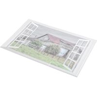 Garneck Autocollant Mural Fenêtre Paysage Sticker Décoration pour Chambre Salon Imitation Fenêtre Autocollant sans Peinture