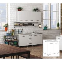 KIT KÜCHEN-UNTERBAU 2 TÜREN CM.80X50X85H WEISS OHNE WASCHBECKEN