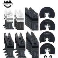 Outil Multifonction Saw Blades Accessoires Kit,Betterlife 32 Pcs Accessoires d'outils Oscillants Multifonctions Lame de scie universelle pour Fein Multimaster, Dremel, Bosch, Makita,