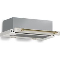 Klarstein Victoria Hotte Aspirante, 60cm Hotte à Tiroir Rétro, 358 m³/h, Classe A++, LED, 2 Filtres à Charbon, Façade Extensible, Silencieuse, Hotte Cuisine Aspirante, Crème