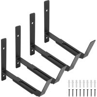 Support Pour Jardinière - En Fer - Réglable En Largeur 6 À 12 Pouces - Pour Terrasse Rampes Et Balcons - 4 Pièces