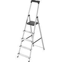 Leiter step ladder oryx 5 Stufen Aluminium klappbar Ablage