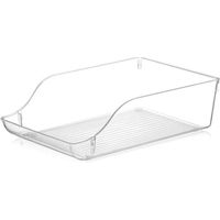 3 Stück Kühlschrank-Organizer 22,5 x 10 cm, offenes Design in Transparent
