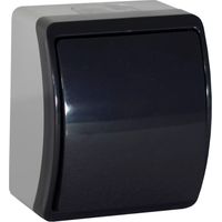 Interrupteur unipolaire étanche gris anthracite IP44 KOALA