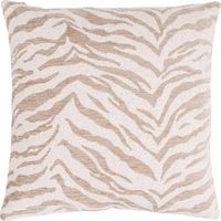 Coussin beige motif tigre décoratif - beige tigre