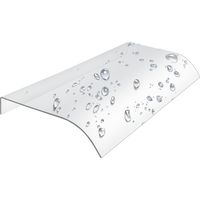 Wolketon Auvent de Porte Auvent Marquise pour Porte Protection Extérieure Contre la Pluie et Intempéries 40 x 80 cm montage mural extérieur