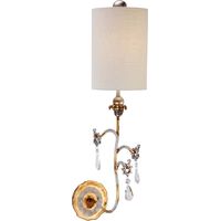 Lampada da parete lampada acciaio lino paralume oro H 68,6 cm lampada da corridoio 1 fiamma