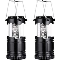 Lot de 4 lanternes de camping portables à LED, éclairage d'urgence étanche à piles pour tente de sous-sol
