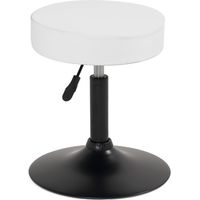 Tabouret de bureau pivotant à hauteur réglable YU (blanc)