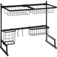 Organizador de fregadero con escurridor de metal negro - 5five