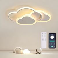 Goeco – Plafonnier LED nuage 32W 42cm – Télécommande dimmable 3000-6000K – Protection des yeux – Économie d'énergie 90%
