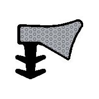TRELLEBORG FT-Überschlagdichtung L2020 weiß zum Einnuten, TSP-FOAM 100 Stk