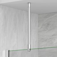 S'AFIELINA Dusch-Stabilisierungsstange aus Edelstahl, rund, für Glas 6–10 mm, auch für Decke, ideal für Duschabtrennungen,1 Stück