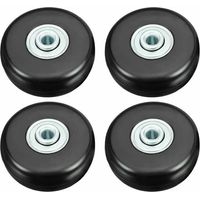 Kofferrollen, Gepäckreparaturrollen, robuste 50-mm-Gummirollen mit geräuscharmer Universal-Drehfunktion für Koffer, Gepäck, Rucksäcke und Reisegepäck