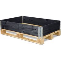 Garronda cadre en bois pour palette boîte de rangement en bois cadre en bois (sans palette) Anthracite 1 Pièce 120x80x20 cm GD-0096