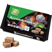 Briquet Flash e'cologique 32 cubes en bois et briquets grillades en cire pour chemine'es