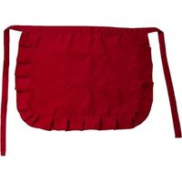 Tablier de pub souple, léger, tendance et imperméable pour femme, tablier court à taille basse, rouge