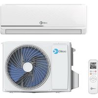 Diloc – Climatiseur réversible 12000 BTU A+++ – Wi-Fi intégré – Compatible Alexa – Gaz R32 – Unité intérieure 750x200x290mm – Unité extérieure 795x549x305mm
