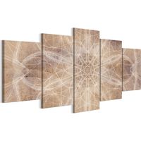 Cuadro sobre lienzo italiano de 100 x 50 cm, pentáptico - estilo hindú-boho - fondos y patrones Cuadro sobre lienzo italiano de 200 x 100 cm, pentáptico - estilo hindú-boho - fondos y patrones