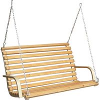 banco para Columpio de Porche de 2 plazas para ser colgado balancin de jardin para toda la familia en madera de alerce cadenas y ganchos incluidos para el interior de la casa y el jardín SOPORTE N