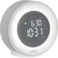 TFA Dostmann 60.2047.02 Quarz Lichtwecker Weiß Alarmzeiten 1 Ambiente Licht