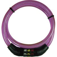Lucchetto a cavo Security Plus CSL80Pink Rosa Lucchetto con codice a simboli